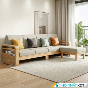 Sofa go tay vin bo cong S178 L4 mau soi sang