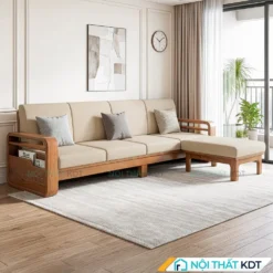 Sofa go tay vin bo goc S178 L4 mau kem