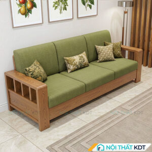 Sofa văng gỗ tay vịn vuông S173-V3
