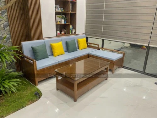 Mẫu sofa gỗ đẹp cho phòng khách S331-L photo review