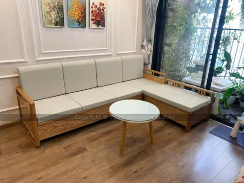 Mẫu sofa gỗ đẹp cho phòng khách S331-L photo review