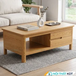 Bàn gỗ sồi ngăn kéo 2 tầng B22