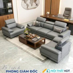 Bo 3 ghe Sofa vang da van phong
