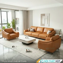 Bo 3 ghe sofa da cho phong khach S226