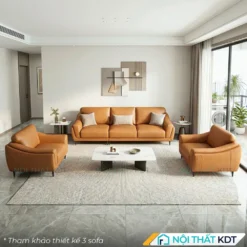 Bo 3 ghe sofa da em ai S226