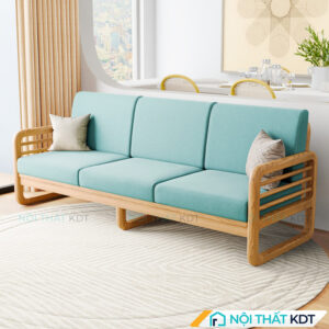 Ghe salon vang go S175 V3 xanh lo