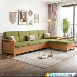 Mau sofa go phong khach S331 L4 dem mong