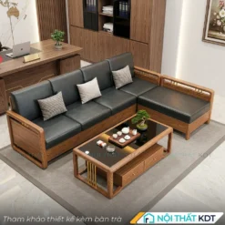 Mau sofa go phong khach S331 L4 mau den