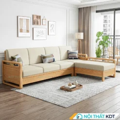 Mau sofa go phong khach S331 L4 mau kem