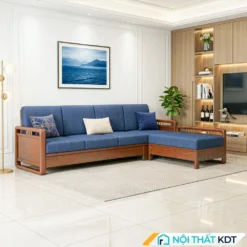 Mau sofa go phong khach S331 L4 mau xanh lam