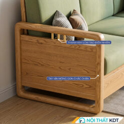 Mau sofa go phong khach S331 L4 tay vin mong