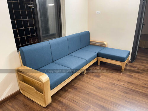 Sofa gỗ góc L đơn giản chắc chắn S178-L photo review
