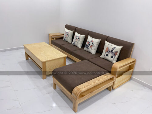 Sofa gỗ góc L đơn giản chắc chắn S178-L photo review