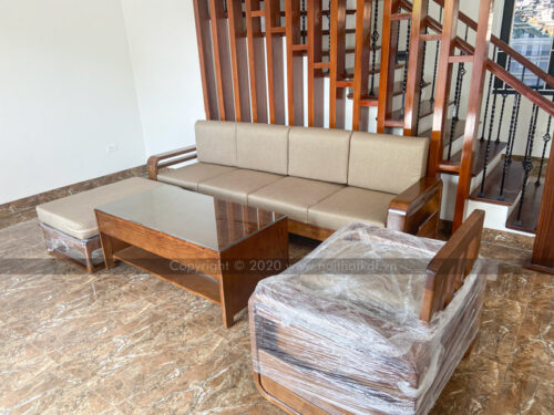 Sofa gỗ góc L đơn giản chắc chắn S178-L photo review