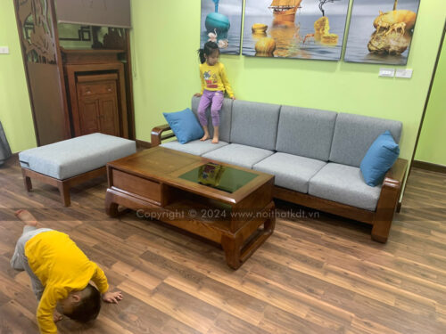 Sofa gỗ góc L đơn giản chắc chắn S178-L photo review