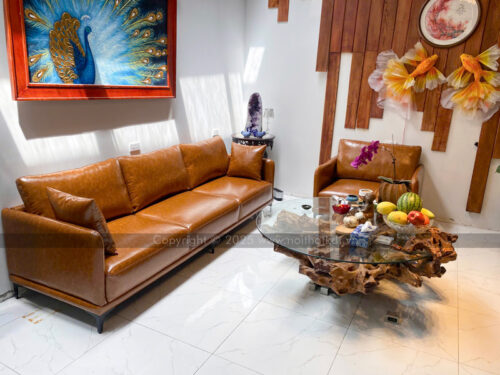 Bộ sofa văng da giá rẻ nhỏ gọn tiết kiệm diện tích S112 photo review