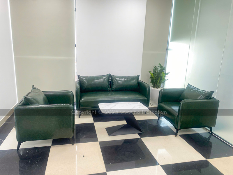 Bộ sofa văng da giá rẻ nhỏ gọn tiết kiệm diện tích S112 photo review