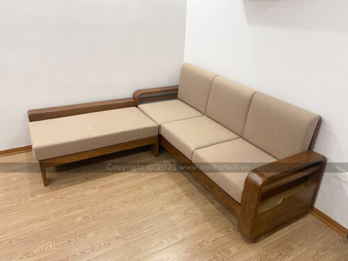 Sofa gỗ góc L đơn giản chắc chắn S178-L photo review