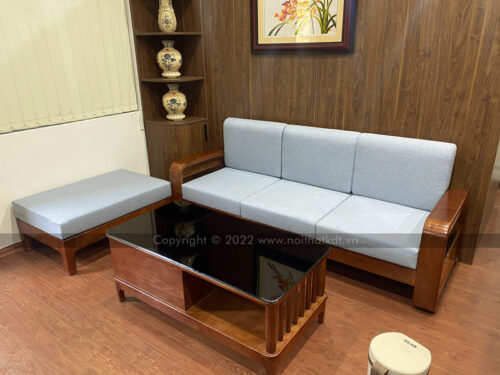 Sofa gỗ góc L đơn giản chắc chắn S178-L photo review