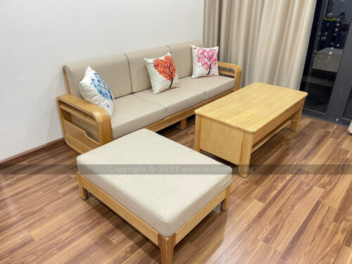 Sofa gỗ góc L đơn giản chắc chắn S178-L photo review