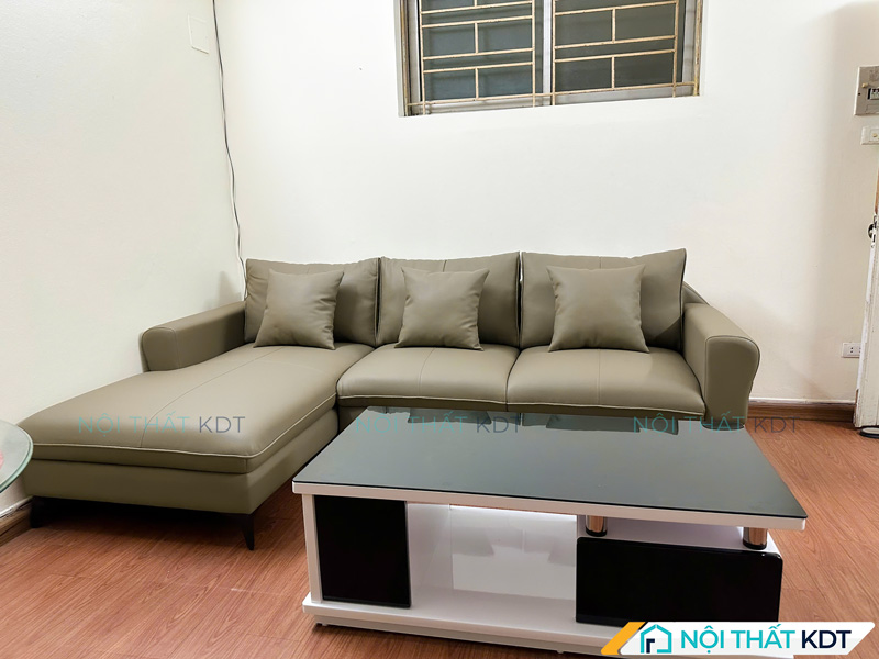 Sofa da góc L đẹp tinh tế S188 photo review