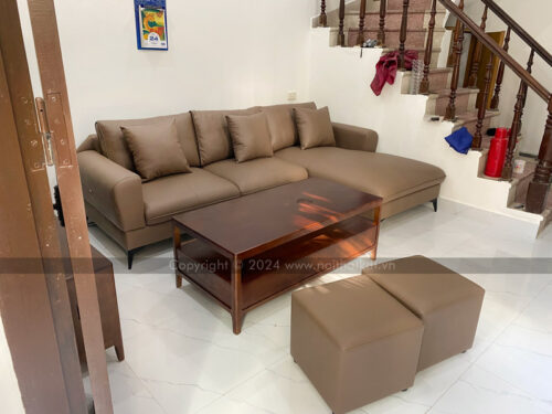 Sofa da góc L đẹp tinh tế S188 photo review