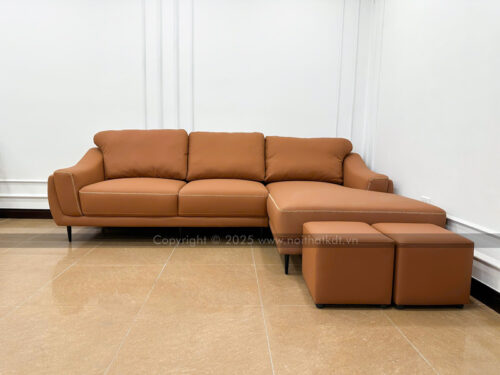 Bộ sofa da đệm lò xo êm ái S226 photo review