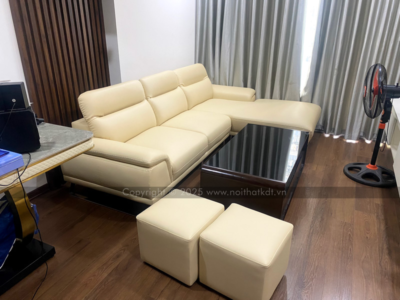 Sofa da phòng khách sang trọng S227 photo review