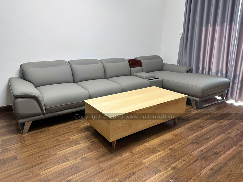 Sofa da phòng khách sang trọng S227 photo review