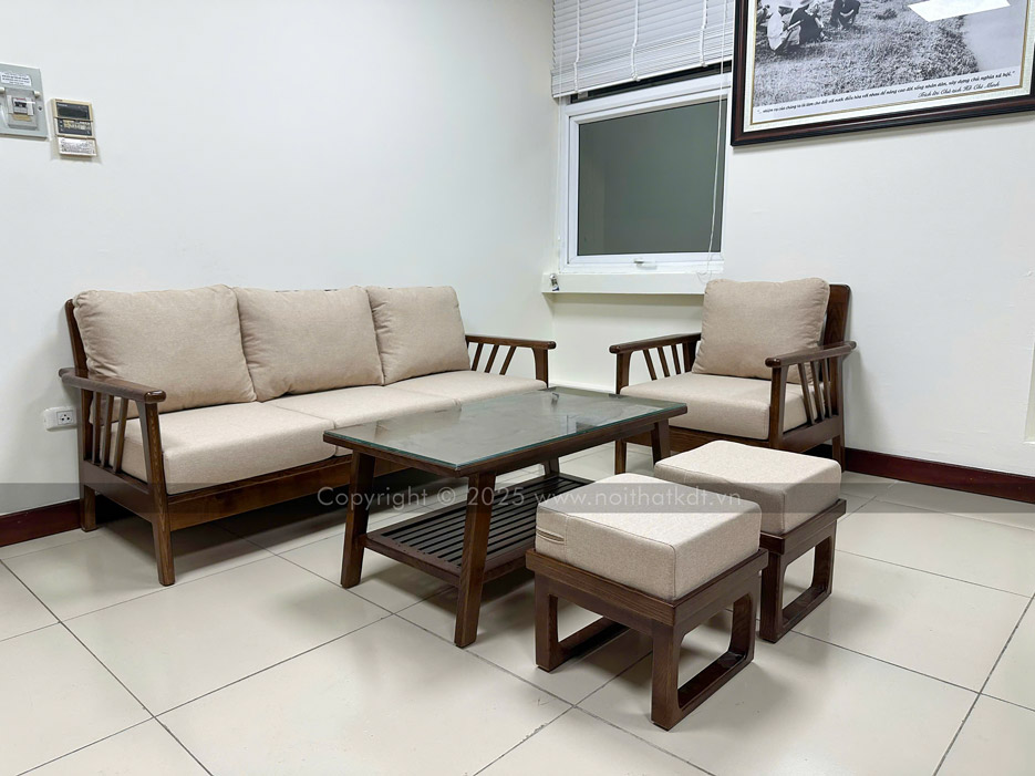 Ghế sofa văng gỗ tay vịn nhỏ gọn S260-V photo review