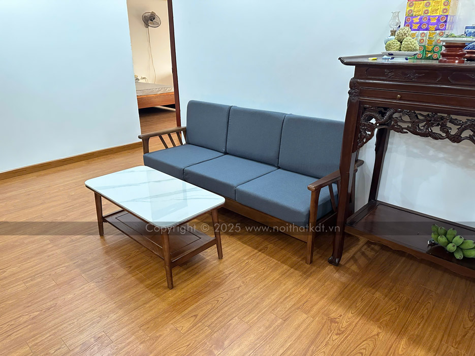 Ghế sofa văng gỗ tay vịn nhỏ gọn S260-V photo review