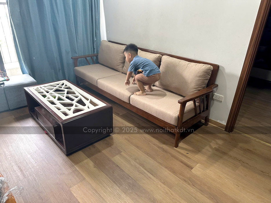 Ghế sofa văng gỗ tay vịn nhỏ gọn S260-V photo review