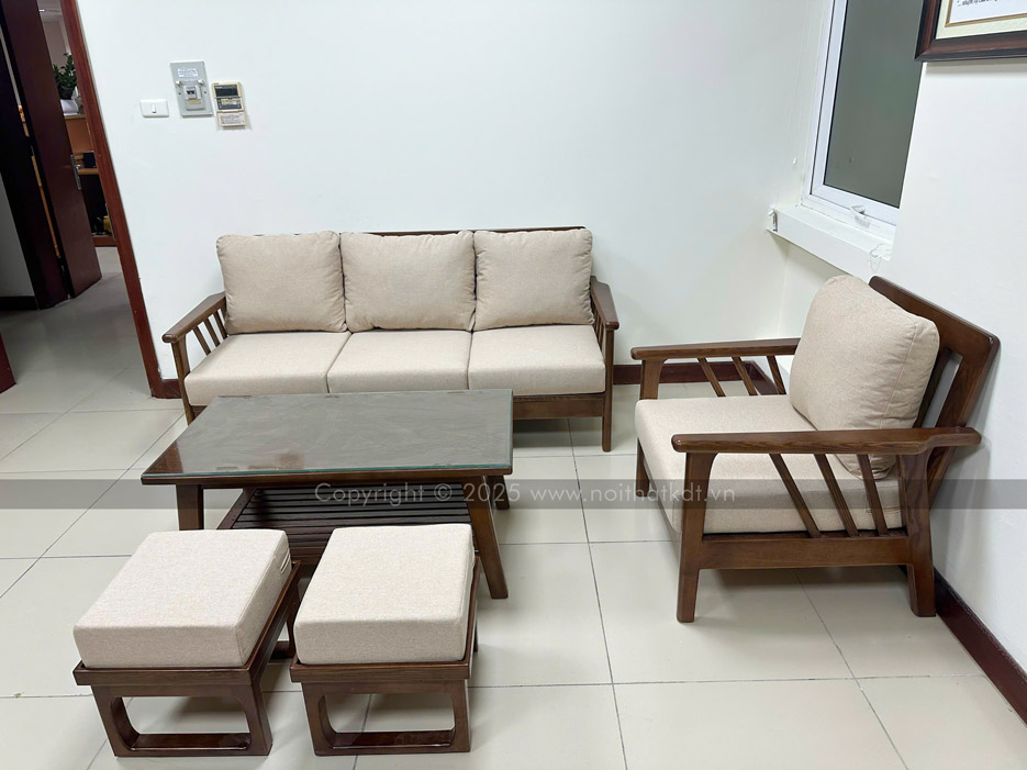 Ghế sofa văng gỗ tay vịn nhỏ gọn S260-V photo review