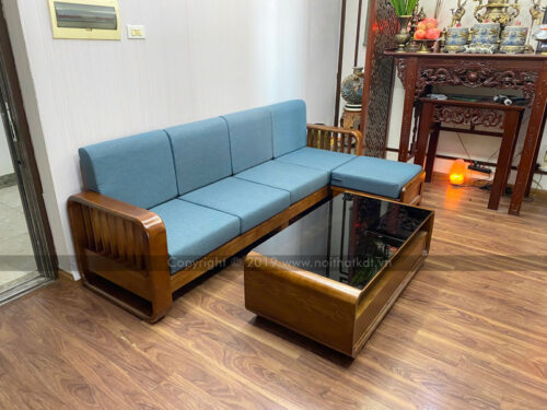 Ghế sofa gỗ góc L nan dọc S274-L photo review