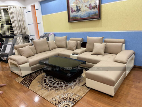 Bộ ghế sofa phòng khách vải nỉ cao cấp chữ U mã S29U photo review