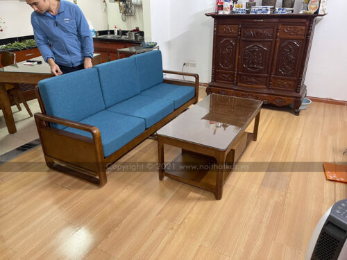 Mẫu sofa gỗ đẹp cho phòng khách S331-L photo review