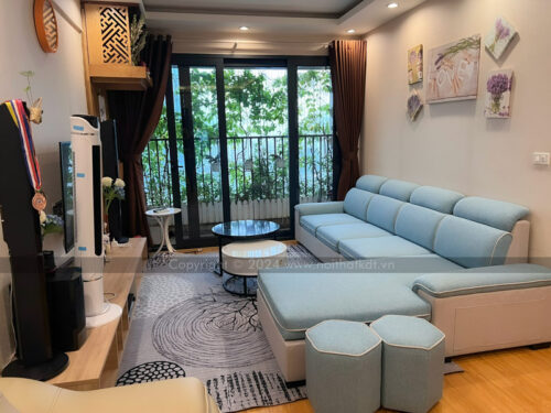 Bộ ghế sofa nỉ góc chữ L 4 tựa lưng đẹp S36A photo review