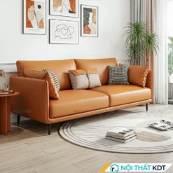 Sofa da 2 chỗ ngồi S121 chân cao