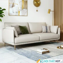 Sofa da 2 chỗ ngồi S121 màu trắng