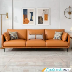 Sofa da 3 chỗ ngồi tay vịn mỏng S121