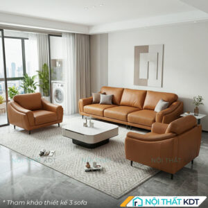 Sofa da phong cach Chau Au S226 3 ghe 2