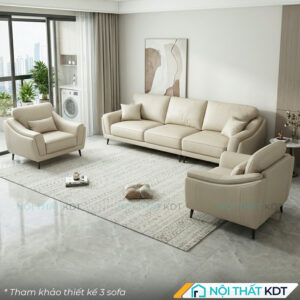 Sofa da phong cach Chau Au S226 3 ghe 3