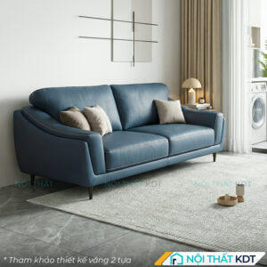 Sofa da phong cach Chau Au S226 Vang 2 cho