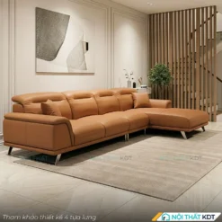 Sofa da phong khach chan quy S227 4 tua lung