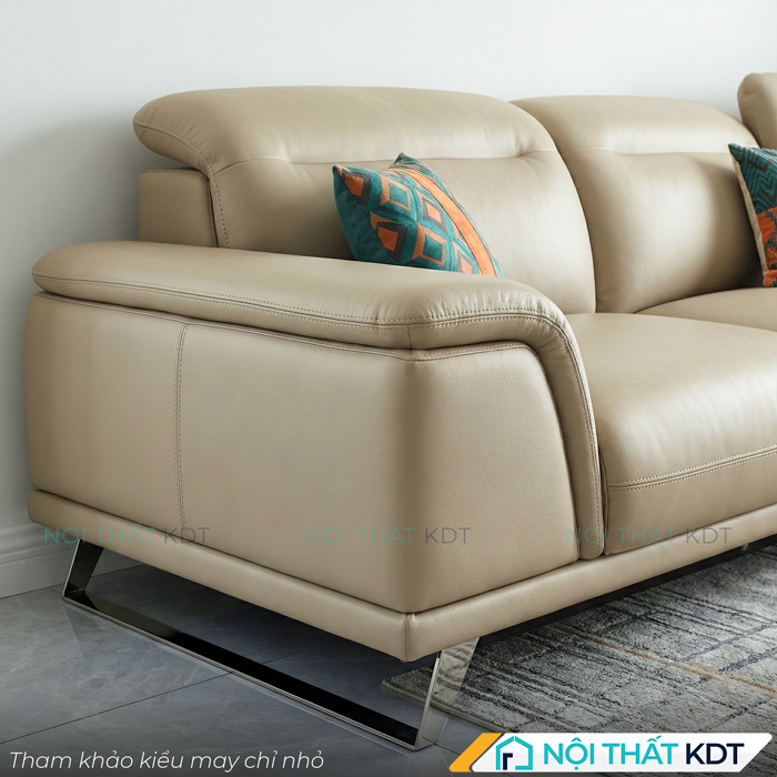 Sofa da phong khach chan quy S227 may chi nho