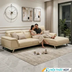 Sofa da phong khach chan quy S227 sang trong