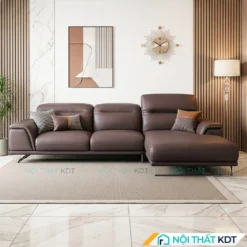 Sofa da phong khach chan quy S227 truc dien