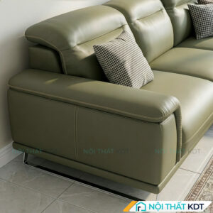 Sofa da phong khach chan quy S227 tua gat gu