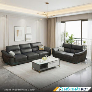 Sofa da sang trong em ai S225 2 ghe vang