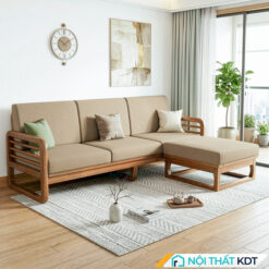 Sofa go 3 cho ngoi 2m mau be S175 L3